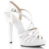 FABULICOUS FABULICIOUS LIP-113 WHITE STRAPPY 6 INCH HIGH HEEL SHOES SIZE 7