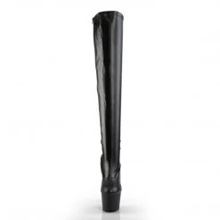 PLEASER ADORE-3000 BLACK MATTE 7 INCH THIGH HIGH BOOTS