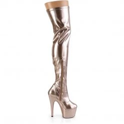 PLEASER ADORE-3000HWR ROSE GOLD 7 INCH THIGH HIGH BOOTS