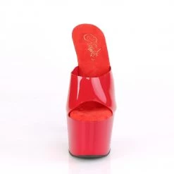 PLEASER ADORE-701N RED JELLY UPPER 7 INCH HIGH HEEL PLATFORM SHOES SIZE 8