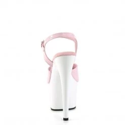 PLEASER ADORE-709 BABY PINK WHITE 7 INCH HIGH HEEL PLATFORM SHOES SIZE 6