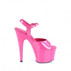 PLEASER ADORE-709 HOT PINK 7 INCH HIGH HEEL PLATFORM SHOES