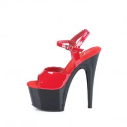 PLEASER ADORE-709 RED BLACK 7 INCH HIGH HEEL PLATFORM SHOES SIZE 6