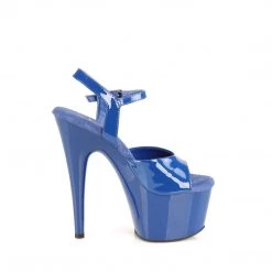 PLEASER ADORE-709 ROYAL BLUE 7 INCH HIGH HEEL PLATFORM SHOES SIZE 7