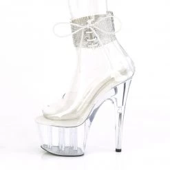 PLEASER ADORE-724RS RHINESTONE ANKLE CUFF 7 INCH HIGH HEEL PLATFORM SHOES SIZE 7