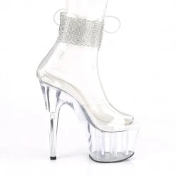 PLEASER ADORE-724RS RHINESTONE ANKLE CUFF 7 INCH HIGH HEEL PLATFORM SHOES SIZE 7