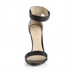 PLEASER AMUSE BLACK MATTE 5 INCH SINGLE SOLE HIGH HEEL SHOES SIZE 7