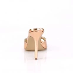 PLEASER CLASSIQUE-01 ROSE GOLD 4 INCH HIGH HEEL SINGLE SOLE SHOES SIZE 7