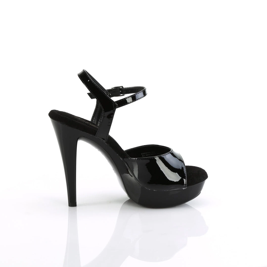 FABULICIOUS COCKTAIL-509 BLACK 5 INCH HIGH HEEL PLATFORM SHOES