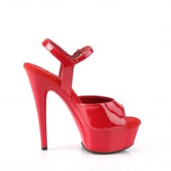 PLEASER EXCITE-609 RED 6 INCH HIGH HEEL PLATFORM SHOES SIZE 7