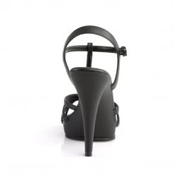 FABULICIOUS FLAIR-420 BLACK MATTE 4.5 INCH HIGH HEEL SHOES FABULICOUS