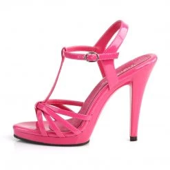 FABULICOUS FABULICIOUS FLAIR-420 HOT PINK 4.5 INCH HIGH HEEL SHOES