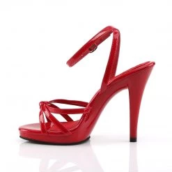 FABULICOUS FABULICIOUS FLAIR-436 RED STRAPPY 4.5 INCH HIGH HEEL SHOES SIZE 7
