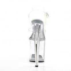 PLEASER FLAMINGO-808 CLEAR 8 INCH HIGH HEEL PLATFORM SHOES