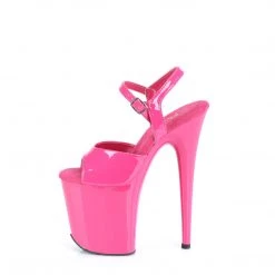 PLEASER FLAMINGO-809 HOT PINK 8 INCH HIGH HEEL PLATFORM SHOES SIZE 8