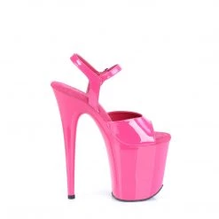 PLEASER FLAMINGO-809 HOT PINK 8 INCH HIGH HEEL PLATFORM SHOES SIZE 8