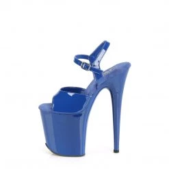 PLEASER FLAMINGO-809 ROYAL BLUE 8 INCH HIGH HEEL PLATFORM SHOES SIZE 7
