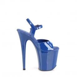 PLEASER FLAMINGO-809 ROYAL BLUE 8 INCH HIGH HEEL PLATFORM SHOES SIZE 7