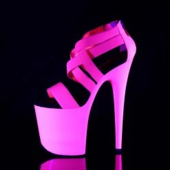 PLEASER FLAMINGO-869UV PINK 8 INCH HIGH HEEL PLATFORM SHOES SIZE 9