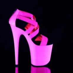 PLEASER FLAMINGO-869UV PINK 8 INCH HIGH HEEL PLATFORM SHOES SIZE 9