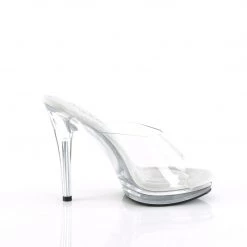 FABULICIOUS GLORY-501 CLEAR BODY FITNESS 5 INCH HIGH HEEL SHOES SIZE 8 FABULICOUS
