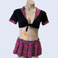 Shoes Of Hollywood Costumes ADULT SCHOOLGIRL COSTUME BLACK TOP 3 PIECE