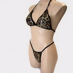 Shoes Of Hollywood LEOPARD SEQUIN PRINT BIKINI