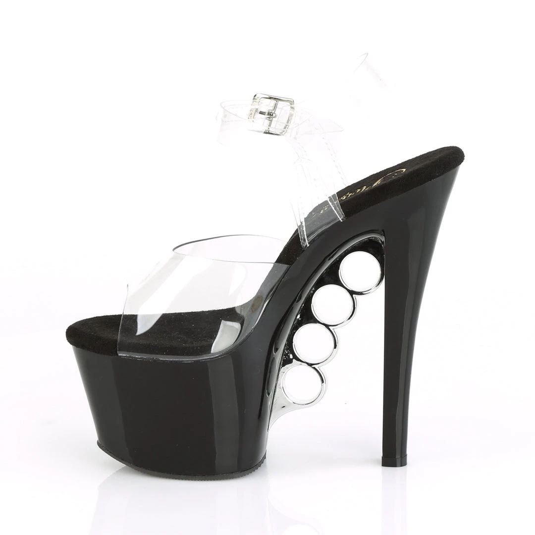 PLEASER KNUCKS-708 KNUCKLE DUSTER 7 INCH HIGH HEEL PLATFORM SHOES SIZE 7