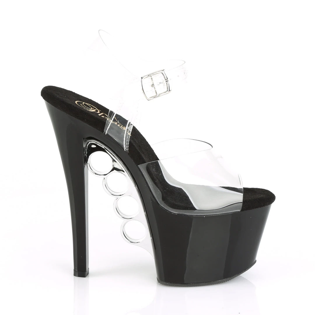 PLEASER KNUCKS-708 KNUCKLE DUSTER 7 INCH HIGH HEEL PLATFORM SHOES SIZE 7