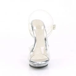 FABULICIOUS LIP-108 CLEAR 5 INCH HIGH HEEL COMPETITION SHOES SIZE 10 FABULICOUS
