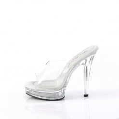 FABULICIOUS MAJESTY-501 CLEAR BODY FITNESS 5 INCH HIGH HEEL SHOES SIZE 6