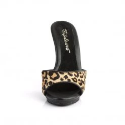 FABULICOUS FABULICIOUS POISE-501FUR LEOPARD PRINT 5 INCH HIGH HEEL SHOES SIZE 7
