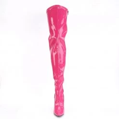 PLEASER SEDUCE-3000 HOT PINK SINGLE SOLE 5 INCH THIGH HIGH BOOTS SIZE 7