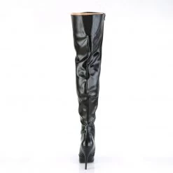 PLEASER SEDUCE-3000 BLACK MATTE SINGLE SOLE 5 INCH THIGH HIGH BOOTS SIZE 8