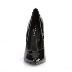 PLEASER SEDUCE-420V BLACK SHINY 5 INCH HIGH HEEL SINGLE SOLE SHOES SIZE 15