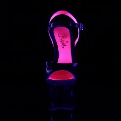 PLEASER SKY-309TT BLACK NEON PINK 7 INCH HIGH HEEL PLATFORM SHOES