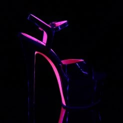 PLEASER SKY-309TT BLACK NEON PINK 7 INCH HIGH HEEL PLATFORM SHOES