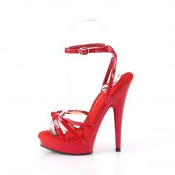 FABULICIOUS SULTRY-638 RED 6 INCH HIGH HEEL SHOES SIZE 7