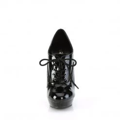 FABULICIOUS SULTRY-660 BLACK OXFORD 6 INCH HIGH HEEL SHOES SIZE 8
