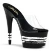 PLEASER ADORE-701LN BLACK LINE 7 INCH HIGH HEEL PLATFORM SHOES SIZE 7