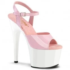 PLEASER ADORE-709 BABY PINK WHITE 7 INCH HIGH HEEL PLATFORM SHOES SIZE 6