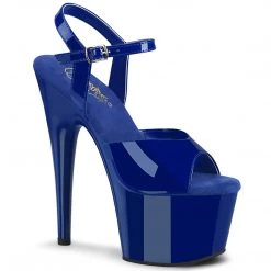 PLEASER ADORE-709 ROYAL BLUE 7 INCH HIGH HEEL PLATFORM SHOES SIZE 7