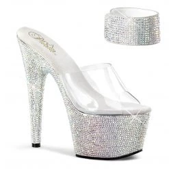 PLEASER BEJEWELED-712RS RHINESTONE 7 INCH HIGH HEEL PLATFORM SHOES