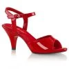 FABULICIOUS BELLE-309 RED 3 INCH HIGH HEEL SHOES SIZE 8