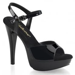 FABULICIOUS COCKTAIL-509 BLACK 5 INCH HIGH HEEL PLATFORM SHOES