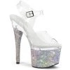 PLEASER ESTEEM-708DM RHINESTONE 7 INCH HIGH HEEL PLATFORM SHOES