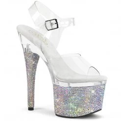 PLEASER ESTEEM-708DM RHINESTONE 7 INCH HIGH HEEL PLATFORM SHOES