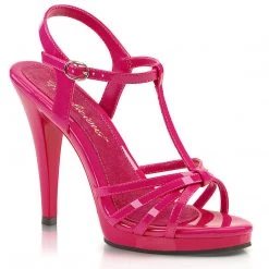 FABULICOUS FABULICIOUS FLAIR-420 HOT PINK 4.5 INCH HIGH HEEL SHOES