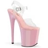 PLEASER FLAMINGO-808 BABY PINK 8 INCH HIGH HEEL PLATFORM SHOES SIZE 8