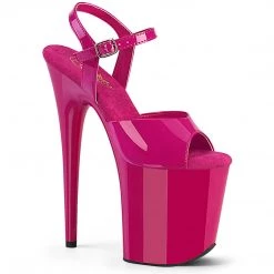 PLEASER FLAMINGO-809 HOT PINK 8 INCH HIGH HEEL PLATFORM SHOES SIZE 8